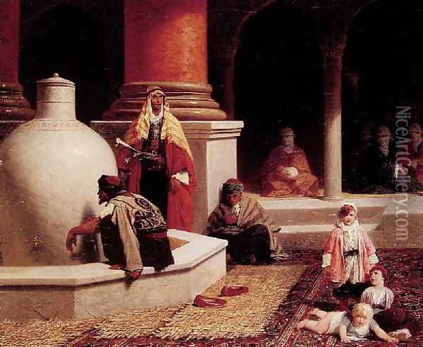In The Harem Oil Painting - Yvon Adolphe