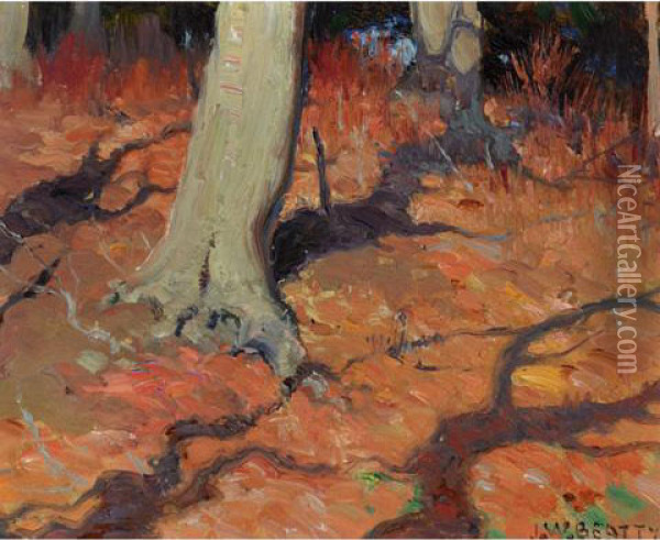 Autumn Shadows Oil Painting - John William Beatty
