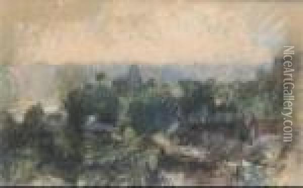 Vue De La Vallee De La Seine Pres De Rouen Oil Painting - Albert Lebourg