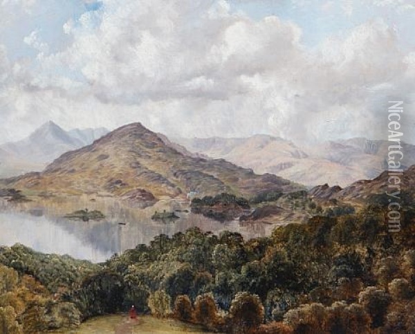 Glengarrif From The Windows Of Roches Hotel Oil Painting - Bartholomew Colles Watkins