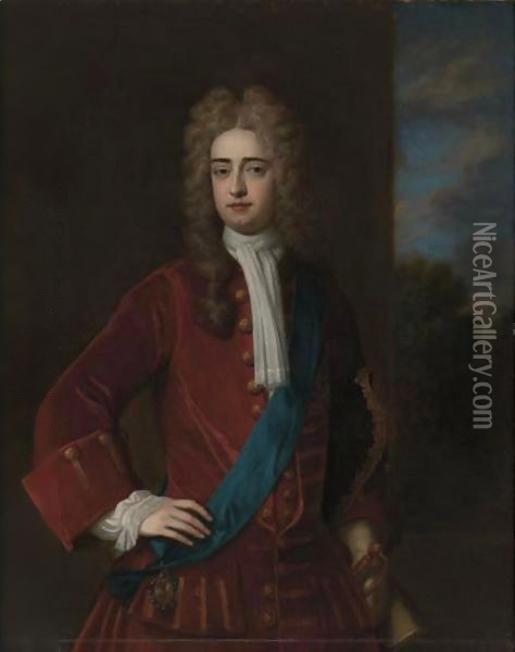 Portrait Of A Gentleman 3 Oil Painting - Michael Dahl