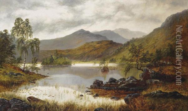 Rydal Lake Oil Painting - William Mellor