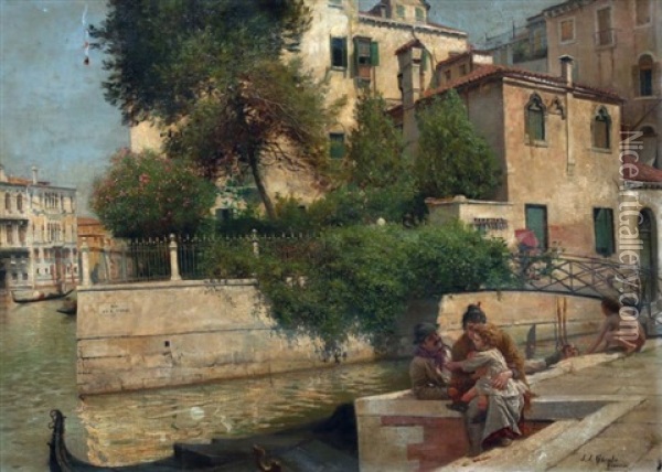Venise Oil Painting - Juan Jose Garate Y Clavero