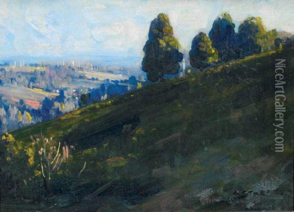 Dandenong Landscape Oil Painting - Arthur Ernest Streeton