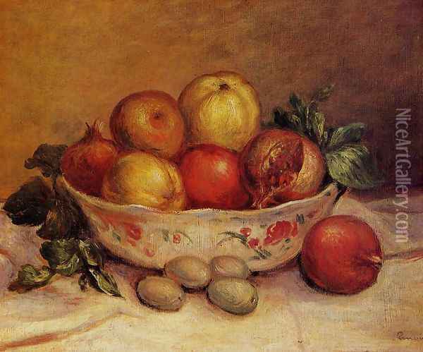 Still Life With Pomegranates Oil Painting - Pierre Auguste Renoir