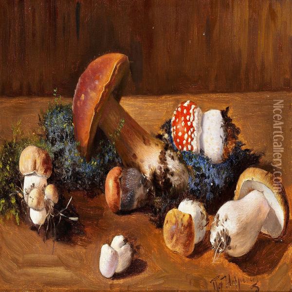 Mushrooms Oil Painting - Piotr Ivanovich Istrin