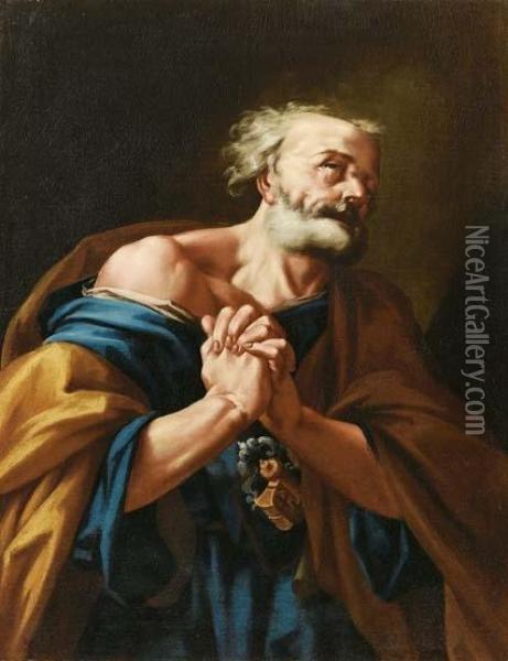San Pietro Pentito Oil Painting - Filippo Abbiati