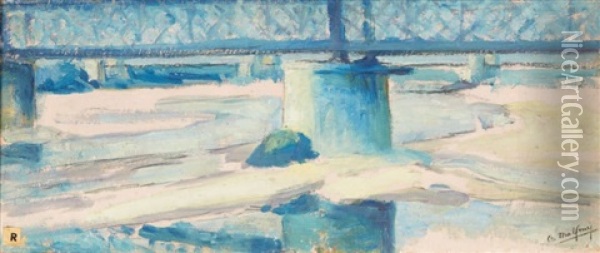 Le Pont De Fer Oil Painting - Charles Alexandre Malfray
