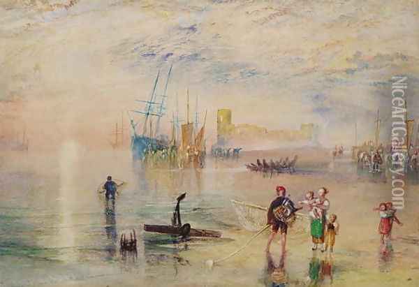 Flint Castle, c.1834 Oil Painting - Joseph Mallord William Turner