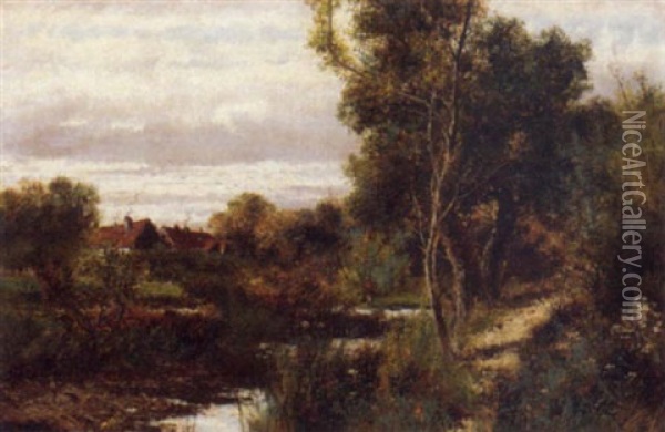 A Stream In A Wooded Landscape Oil Painting - Abraham Hulk the Younger