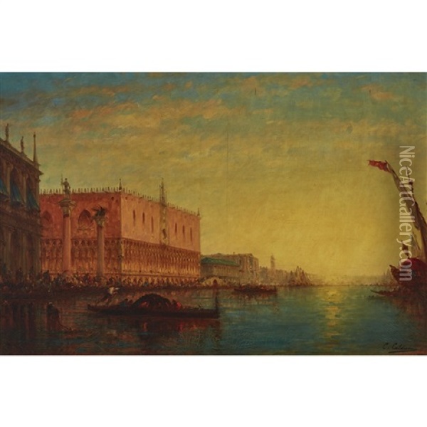 Grand Canal, Venice Oil Painting - Charles Clement Calderon