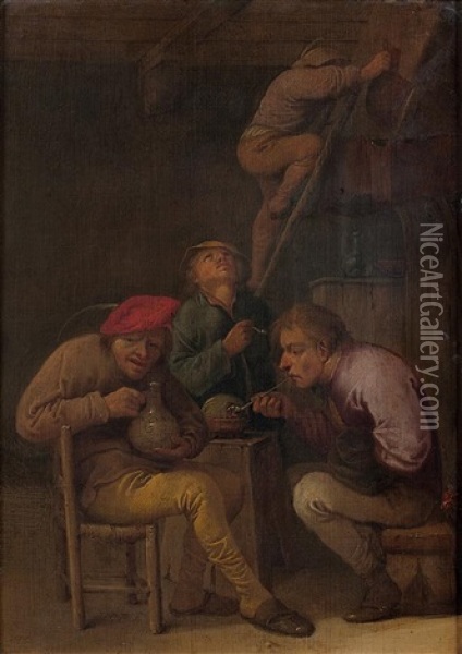 Interieur D'auberge Oil Painting - Jan Jansz Buesem