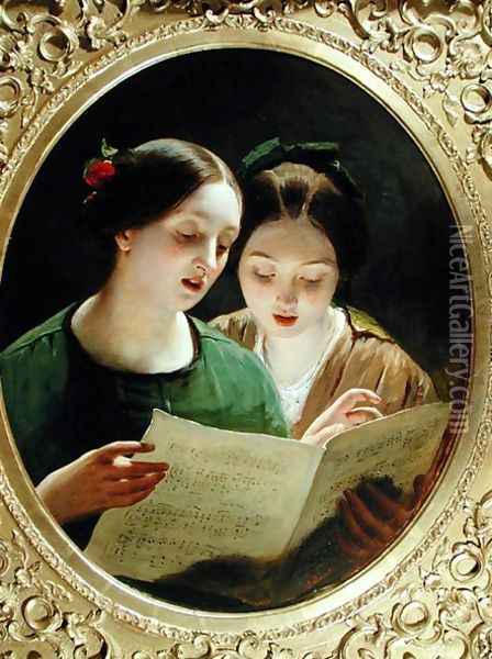 The Duet Oil Painting - James Sant