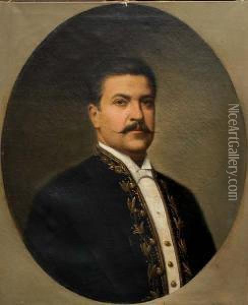 Caballero Oil Painting - Juan Manuel Blanes