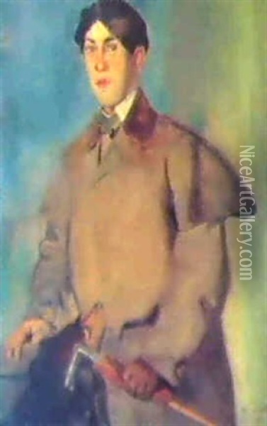 Portrait D'oscar Wilde Oil Painting - Albert Besnard