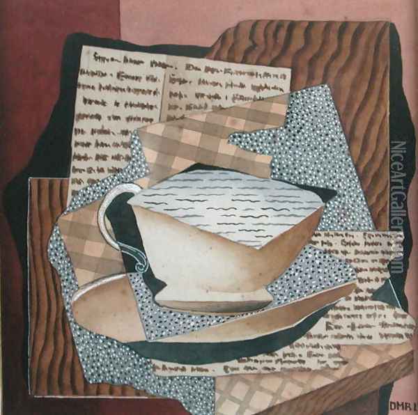 Still Life with Cup 1915 Oil Painting - Diego Rivera