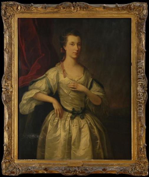 Portrait Of Anne Countess Ofalbemarle Oil Painting - Michael Dahl