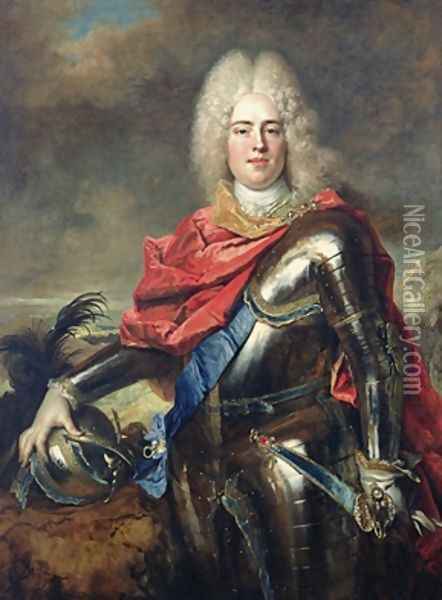 Crown Prince Frederick Augustus of Saxony 1670-1733 Oil Painting - Nicolas de Largilliere