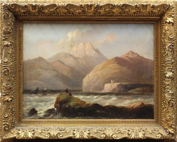 View Of The Highlands And He Loch Oil Painting - Edward Train