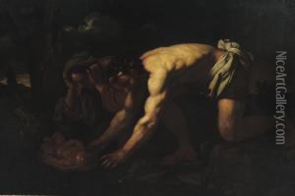 The Abandonment Of Moses Oil Painting - Johann Karl Loth