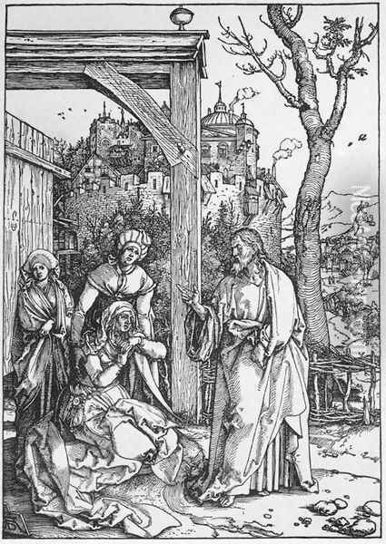 Life of the Virgin 16. Christ Taking Leave of his Mother Oil Painting - Albrecht Durer