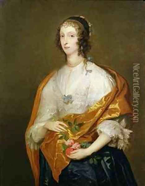 Queen Henrietta Maria 1609-69 Oil Painting - Sir Anthony Van Dyck