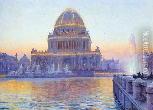 Twilight at the World's Columbian Exposition Oil Painting - Walter Launt Palmer