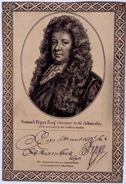 Samuel Pepys 1633-1703 2 Oil Painting - Sir Godfrey Kneller