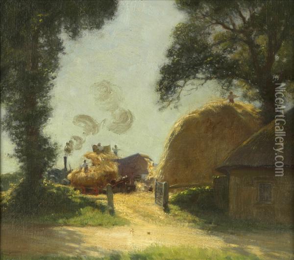 Hay Makers Oil Painting - Louis Ginnett