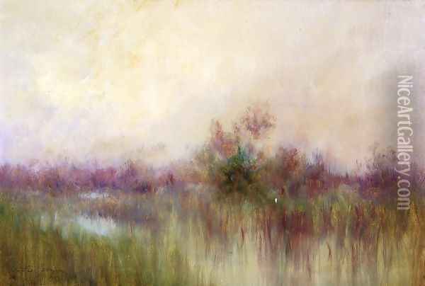 Early Morning ini a Louisiana Marsh Oil Painting - Alexander John Drysdale