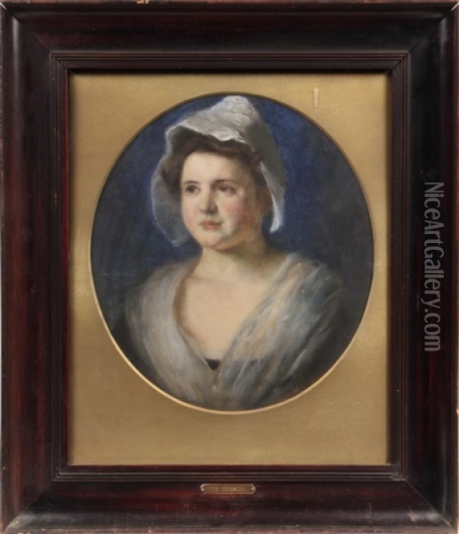 Portrait Of A Dutch Girl Oil Painting - Otto Herschel