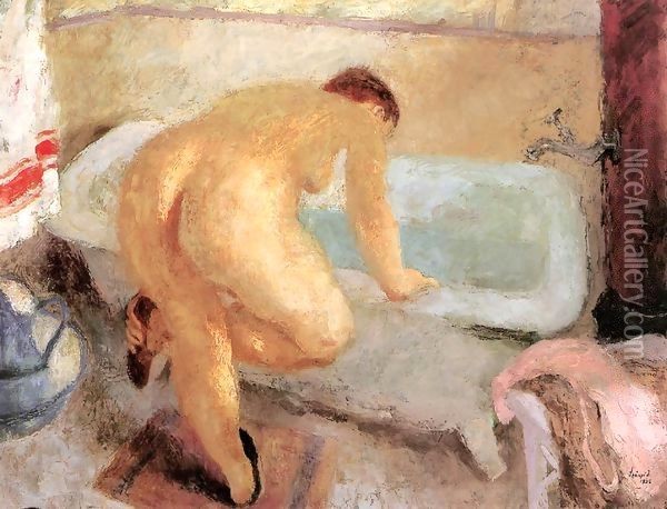 Before the Bath 1936 Oil Painting - Istvan Desi-Huber