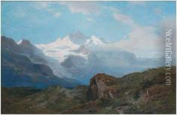 En Montagnes Oil Painting - Auguste Louis Veillon