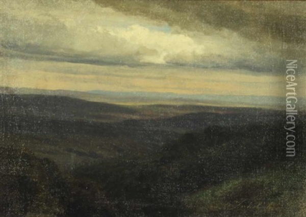 Landschaft Am Hochrhein Oil Painting - Carl Ludwig Fahrbach