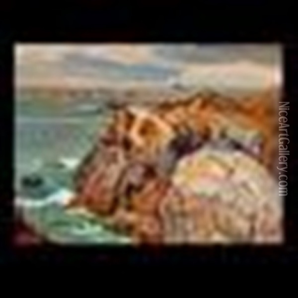 California Coast Oil Painting - Adele Watson