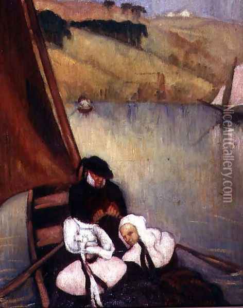 Brittany Sailors, 1889 Oil Painting - Emile Bernard