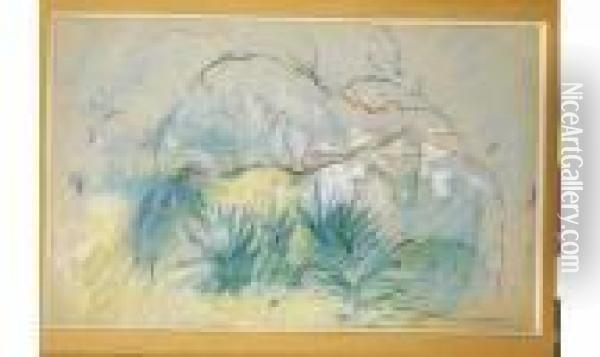 Le Jardin A Cimiez Oil Painting - Berthe Morisot