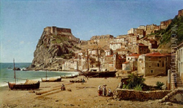 Messina, Sicily Oil Painting - Jacques Francois Carabain