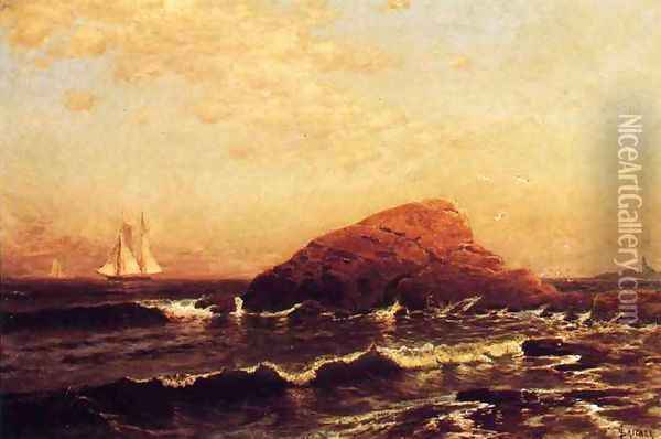 The Lion Rock, Newport Oil Painting - Alfred Thompson Bricher