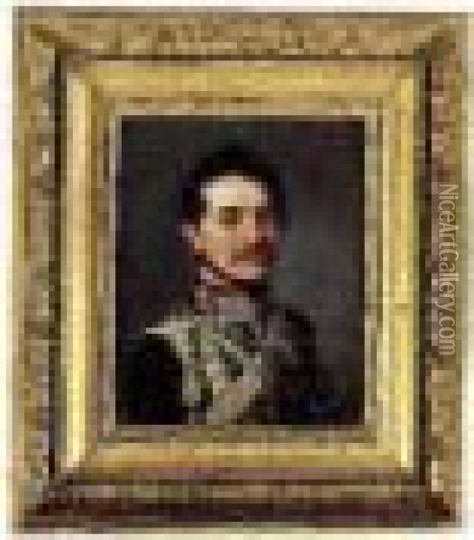 Portrait D'un Hussard Oil Painting - Louis Leopold Boilly