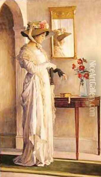 A Moments Reflection 1909 Oil Painting - William Henry Margetson