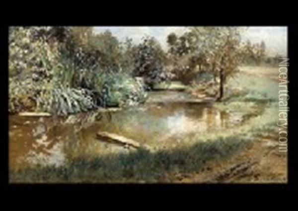 Landscape Of The River Oil Painting - Pinckney Marcius-Simons