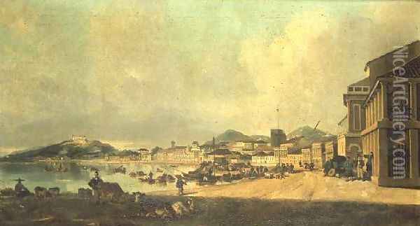 View of Macao (2) Oil Painting - George Chinnery