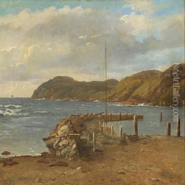 Coastal Scenery At Kullen, Sweden Oil Painting - Peter Johann Raadsig