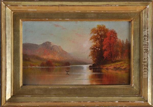 Hudson River View Oil Painting - M. Deforest Bolmer
