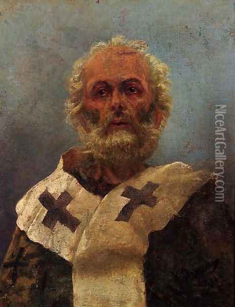 Saint Nicholas of Myra Oil Painting - Ilya Efimovich Efimovich Repin