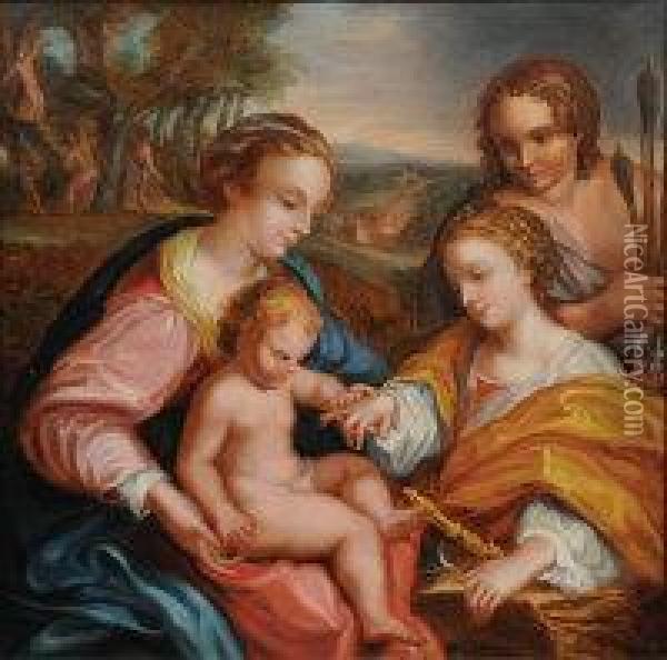 The Mystical Marriage Of Saint Catherine Of Alexandria Oil Painting - Correggio, (Antonio Allegri)