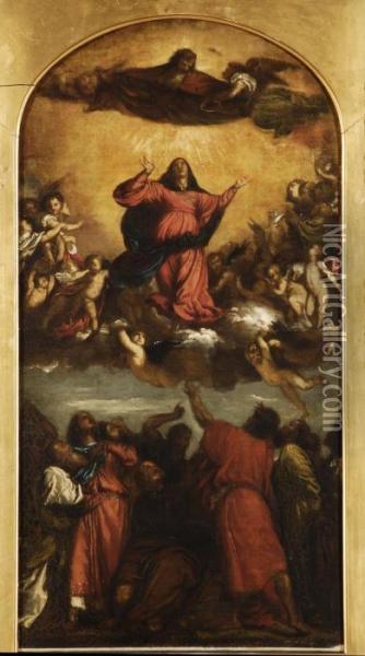 Assunzione Della Vergine Oil Painting - Tiziano Vecellio (Titian)