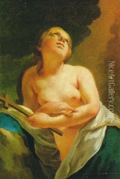 La Maddalena Oil Painting - Guido Cagnacci