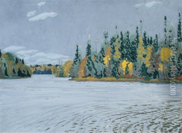 North Wind, Algoma Oil Painting - Francis Hans Johnston